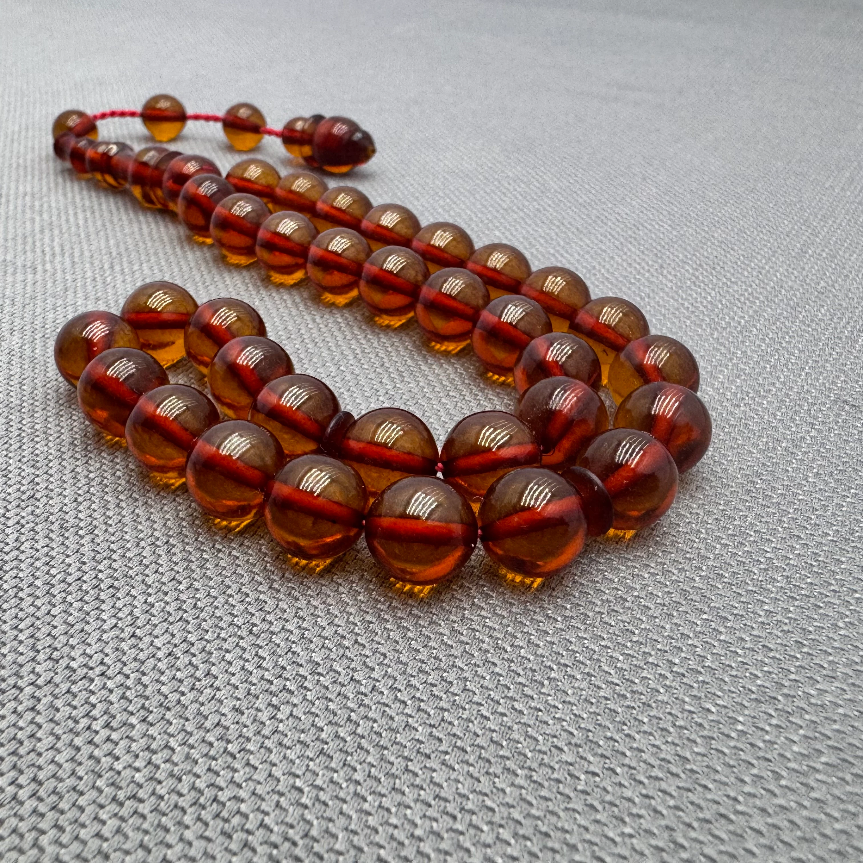 Osmanlı Benzetme Küre Kesim Bal Rengi Ateş Kehribar Tesbih